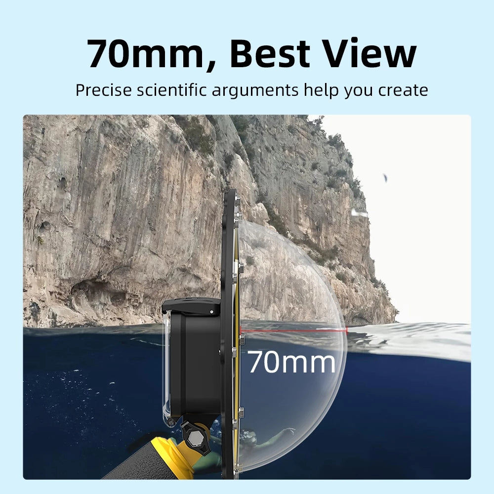 Uniqkart GP-DMP-T09 30m Diving Filter Camera Dome Port Waterproof Housing Case for GoPro Hero 9 / 10 / 11