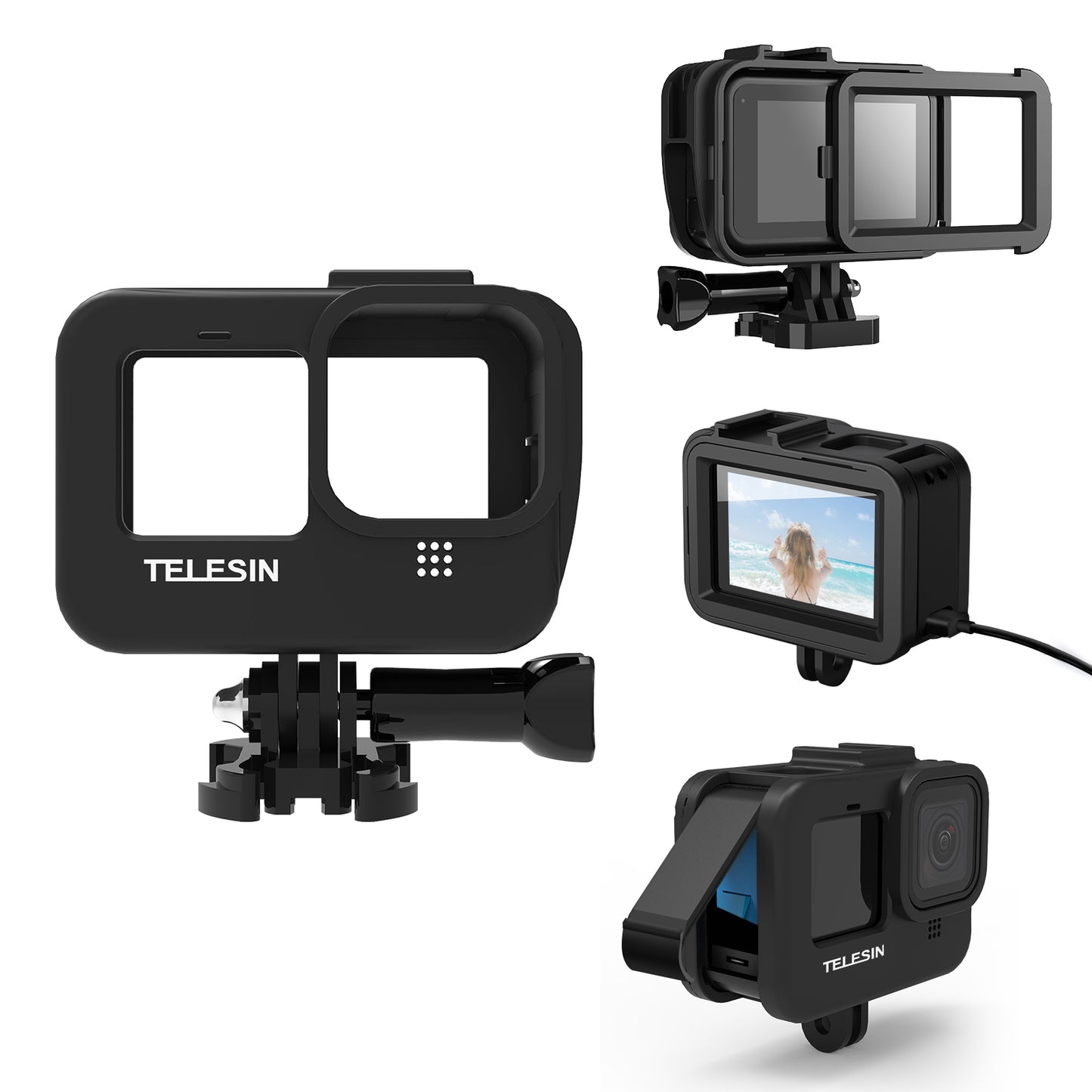 Uniqkart GP-FMS-903 Protective Camera Frame Anti-drop Case for GoPro Hero 9 / 10 / 11