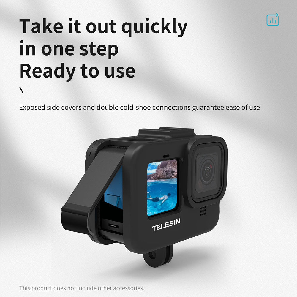 Uniqkart GP-FMS-903 Protective Camera Frame Anti-drop Case for GoPro Hero 9 / 10 / 11