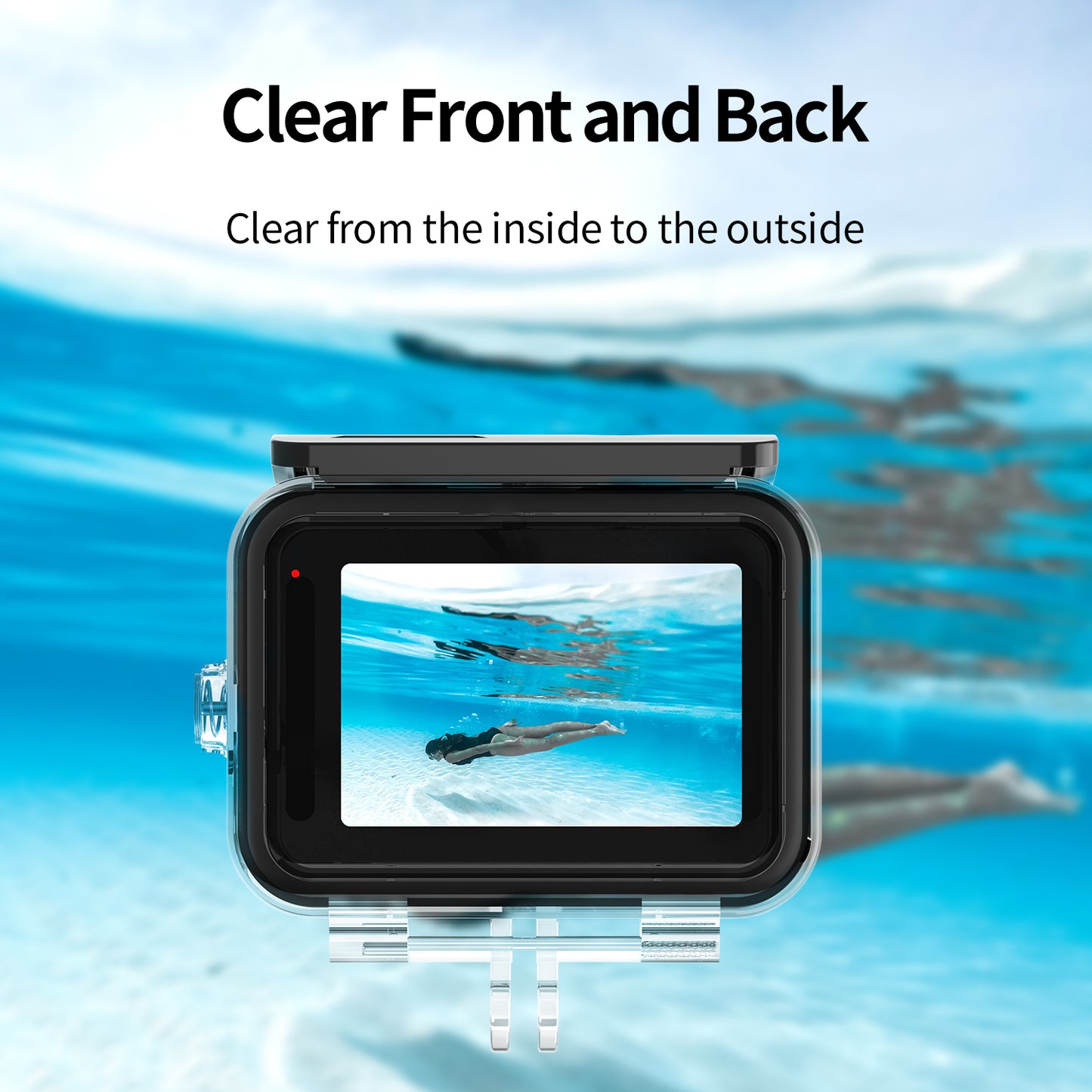 Uniqkart GP-WTP-901 45m Underwater Diving Shell Camera Waterproof Case Housing for GoPro Hero 9 / 10 / 11