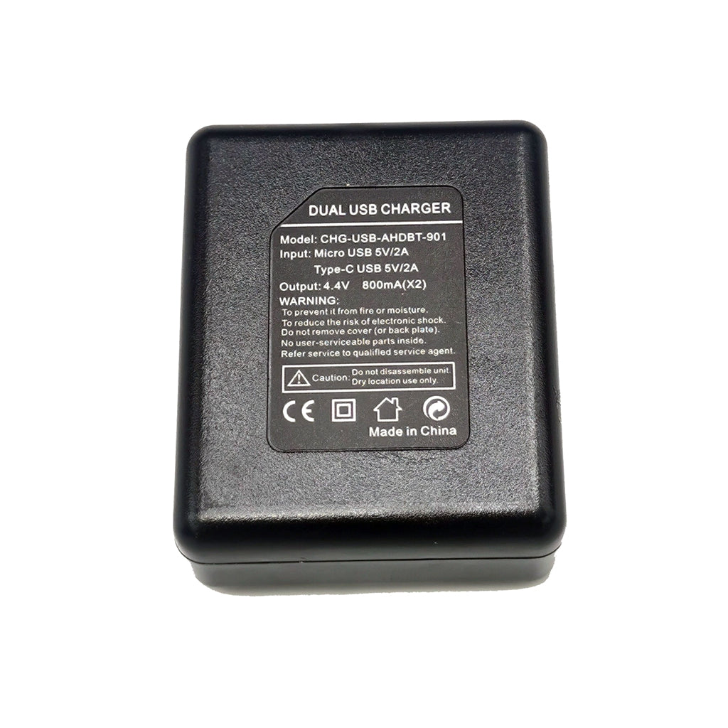 AT1278 Dual Battery Charger Charging Dock Station with LED Indicator for GoPro Hero 9/10
