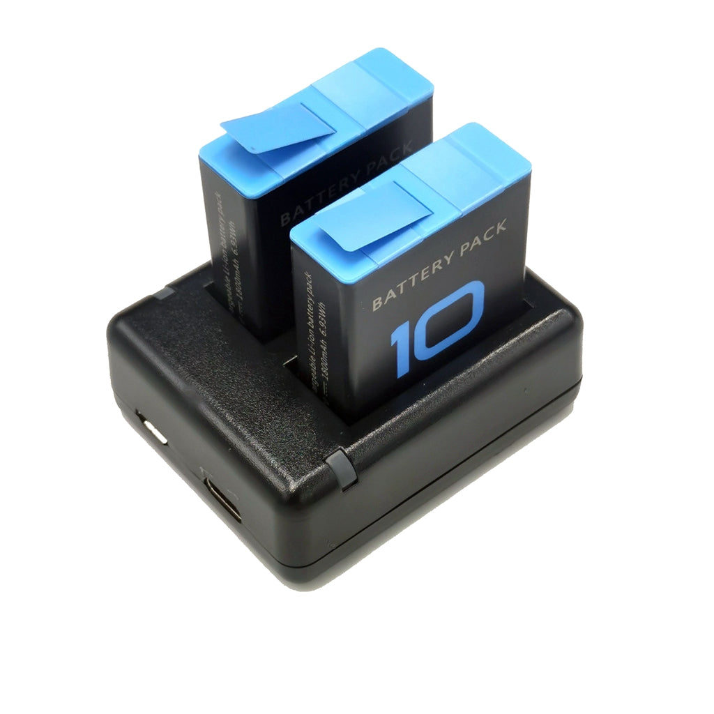 AT1278 Dual Battery Charger Charging Dock Station with LED Indicator for GoPro Hero 9/10