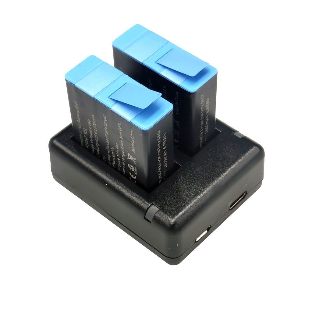 AT1278 Dual Battery Charger Charging Dock Station with LED Indicator for GoPro Hero 9/10