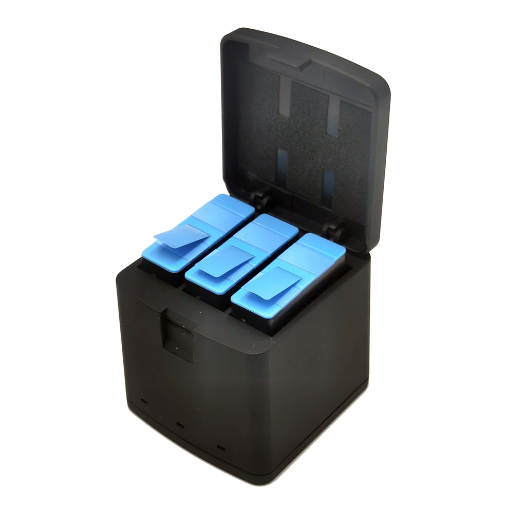 AT1273 3-Channel USB Charger Charging Station with 2 Batteries for GoPro Hero 9/10 Action Camera