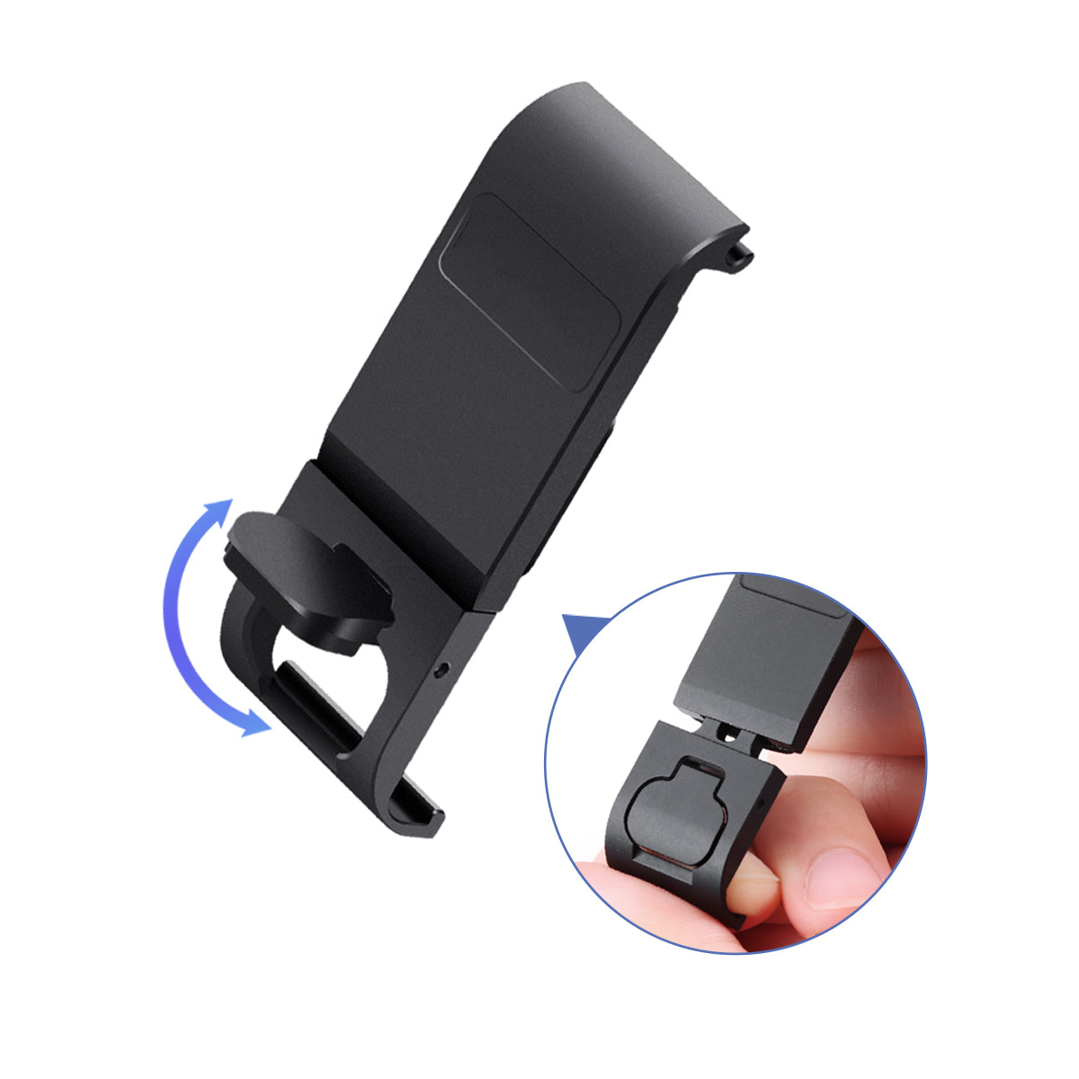AT1270 Aluminum Alloy Camera Battery Cover Charging Side Cover with Dustproof Lid for GoPro Hero 10/9