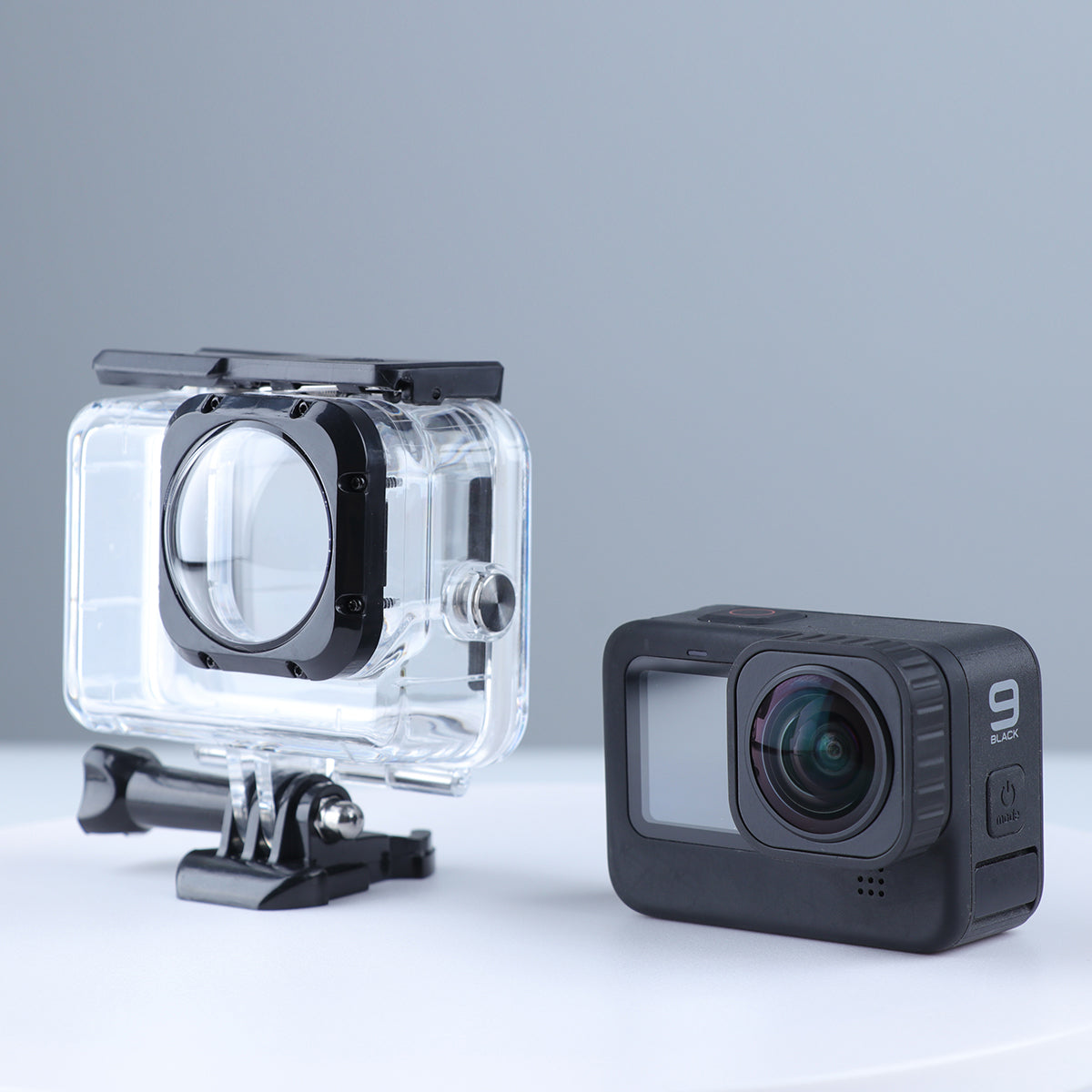 AT1269 45m Underwater Diving Shell Camera Protective Waterproof Housing Case with Wide Angle MAX Lens for GoPro Hero 10/9