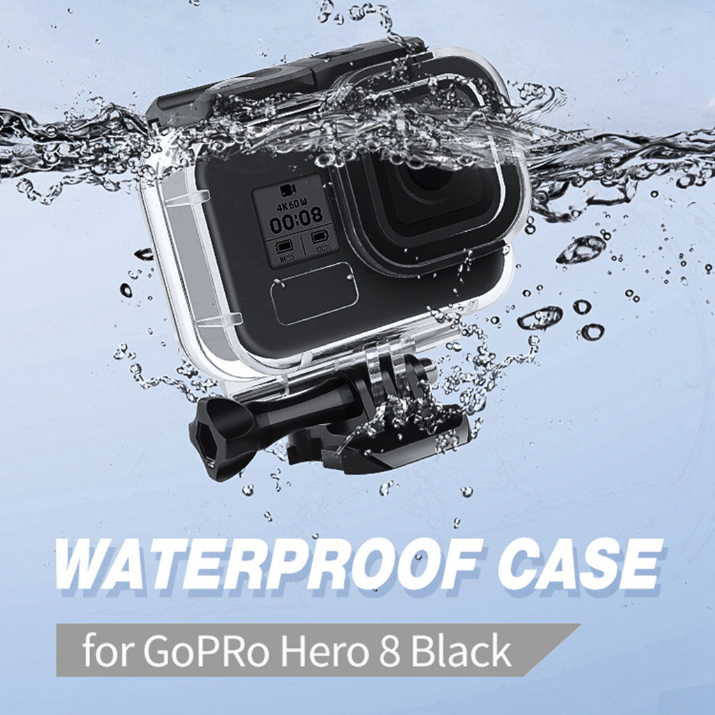 AT1226 60m Underwater Camera Diving Shell Waterproof Protective Housing Case with Metal Button for GoPro Hero 8