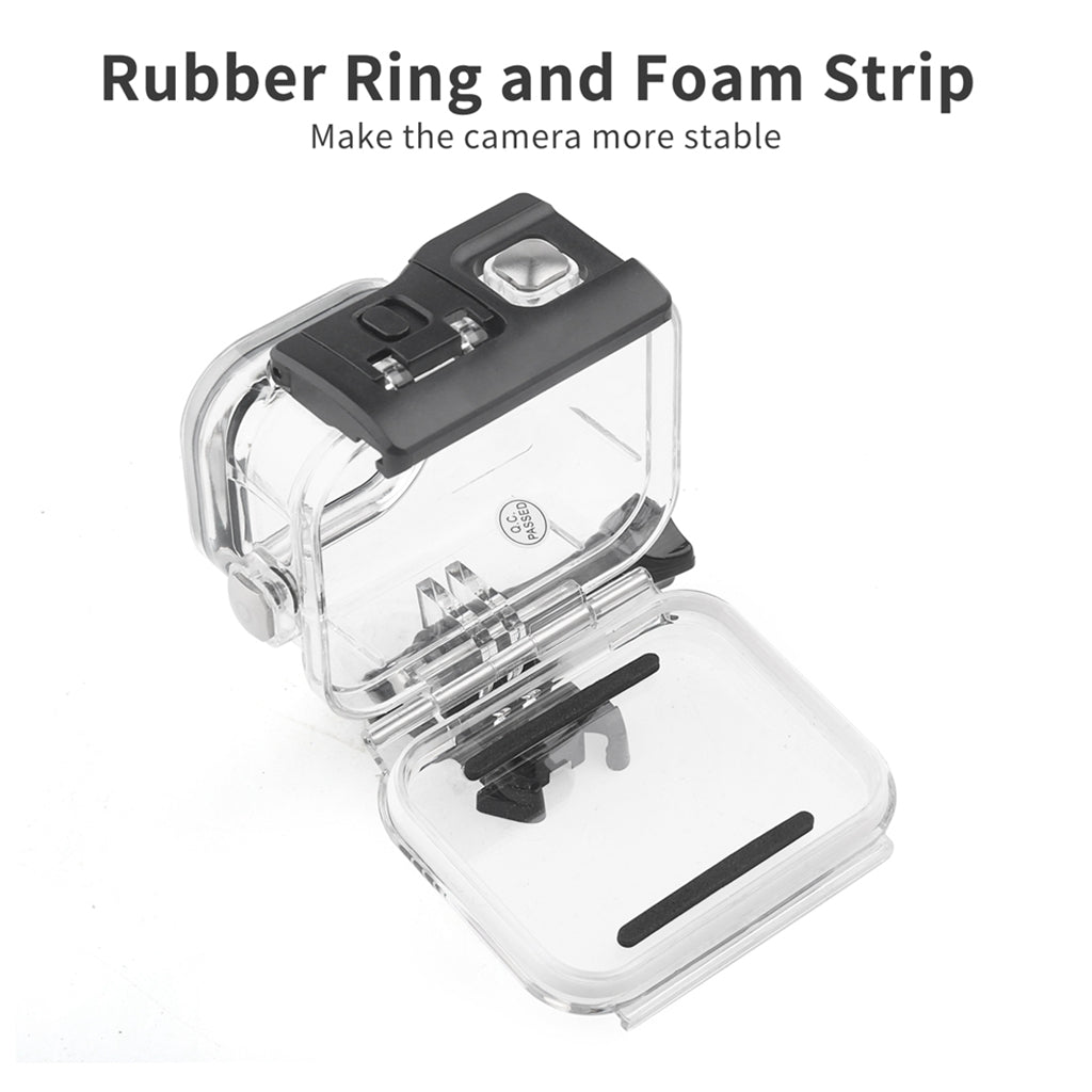 AT1226 60m Underwater Camera Diving Shell Waterproof Protective Housing Case with Metal Button for GoPro Hero 8