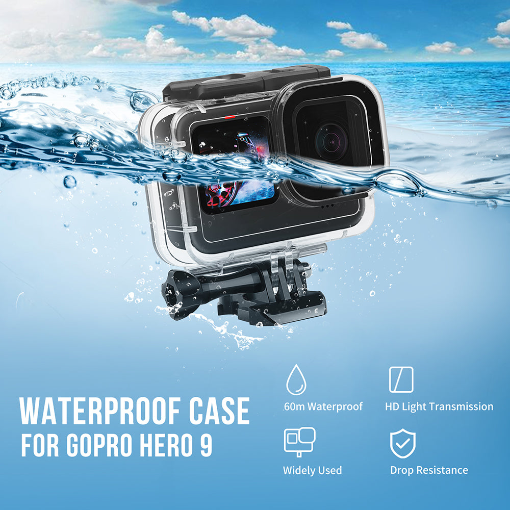 AT1243 60m Underwater Diving Shell Camera Waterproof Protective Housing Case for GoPro Hero 10/9