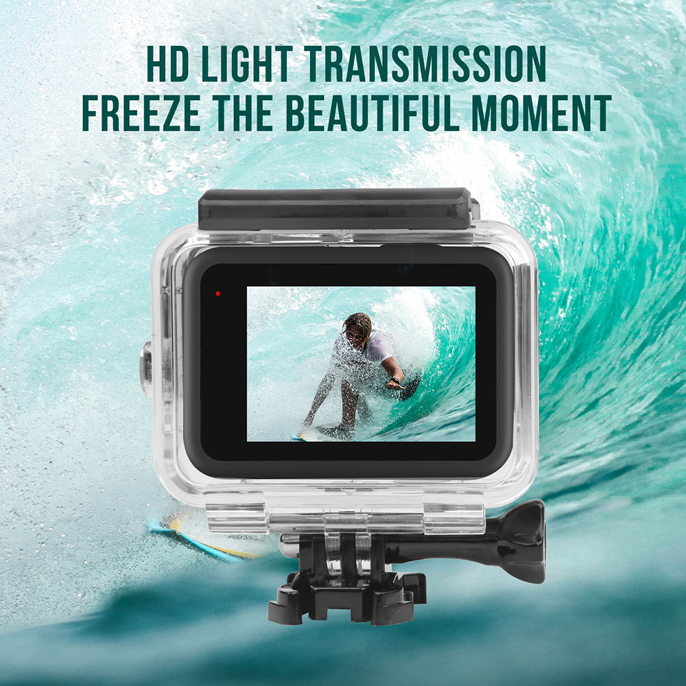 AT1243 60m Underwater Diving Shell Camera Waterproof Protective Housing Case for GoPro Hero 10/9