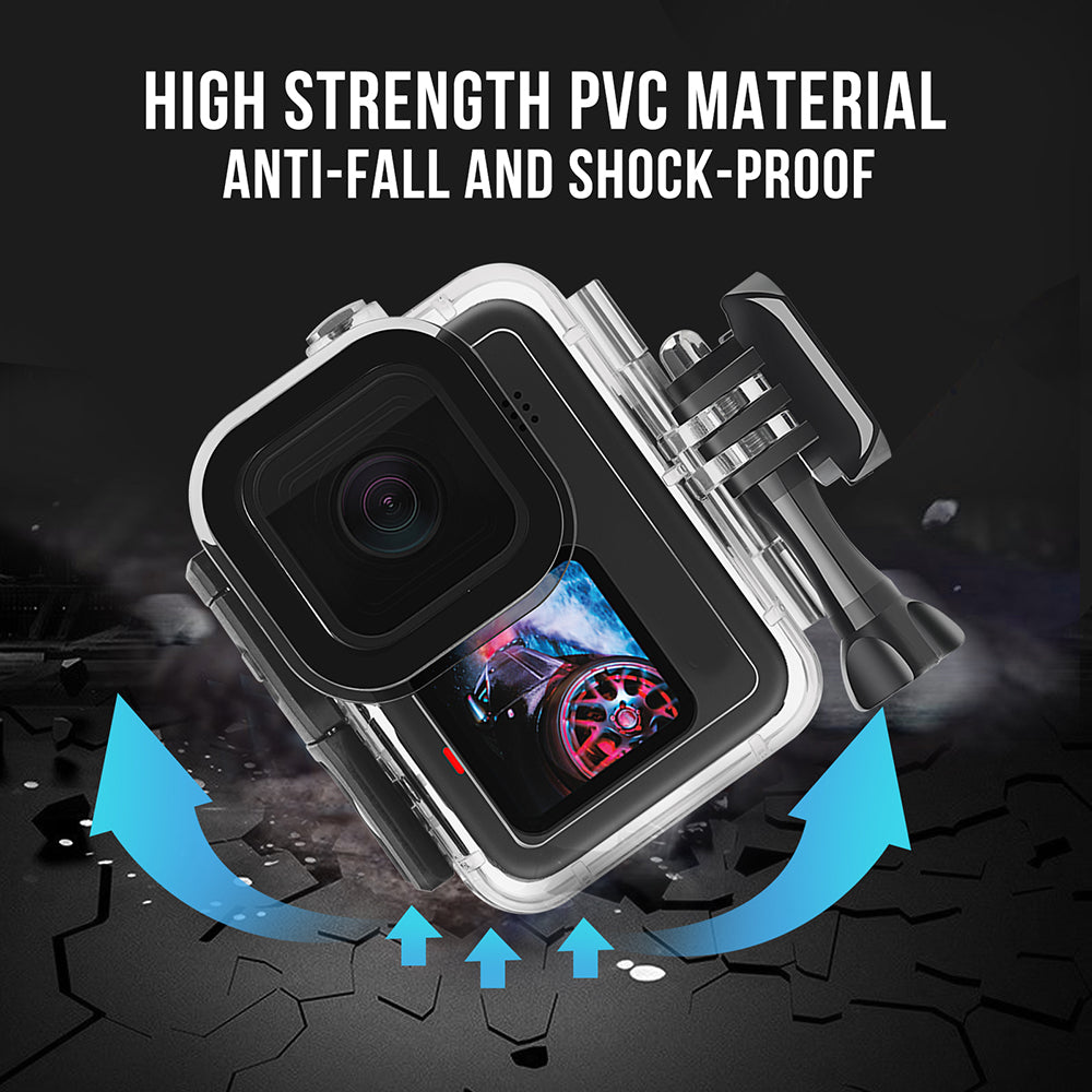 AT1243 60m Underwater Diving Shell Camera Waterproof Protective Housing Case for GoPro Hero 10/9