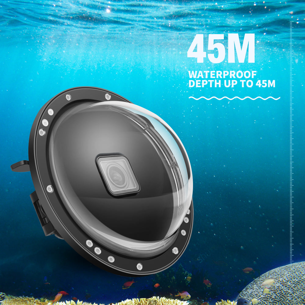 Shoot XTGP559 Dual Handle Waterproof Housing  Dome Port Protective Case for GoPro Hero 9/10