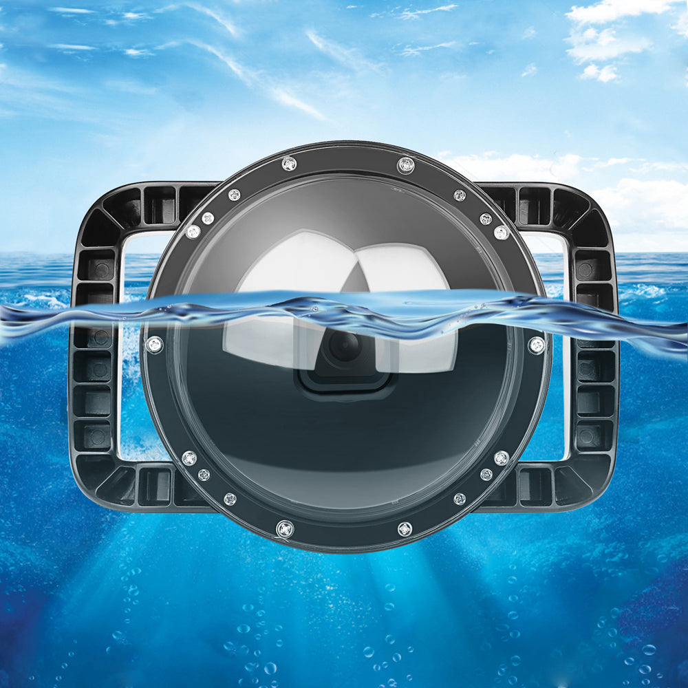 Shoot XTGP559 Dual Handle Waterproof Housing  Dome Port Protective Case for GoPro Hero 9/10