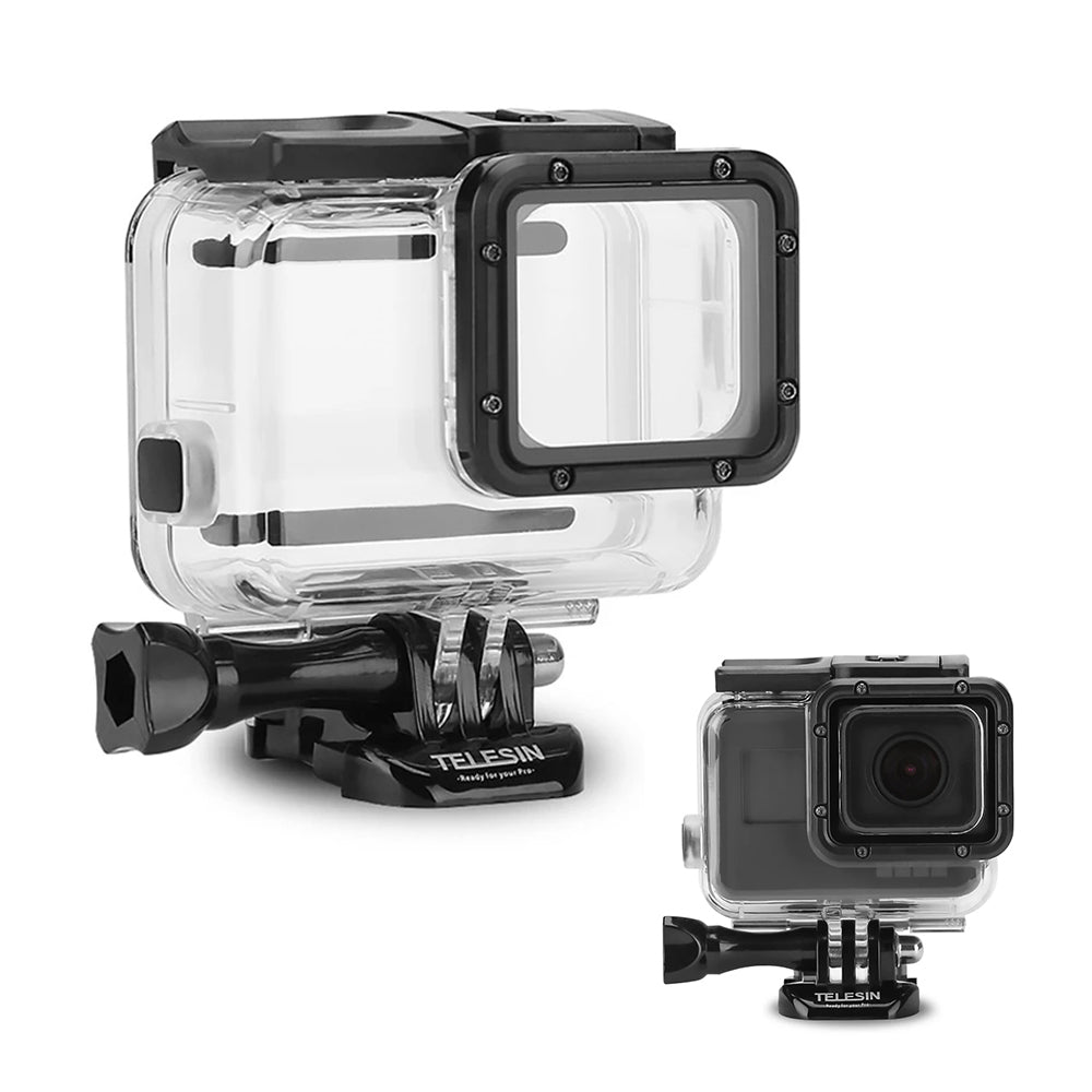 Uniqkart GP-WTP-504 45m Underwater Diving Shell Transparent Waterproof Camera Protective Housing Case for GoPro Hero 7 / 6 / 5