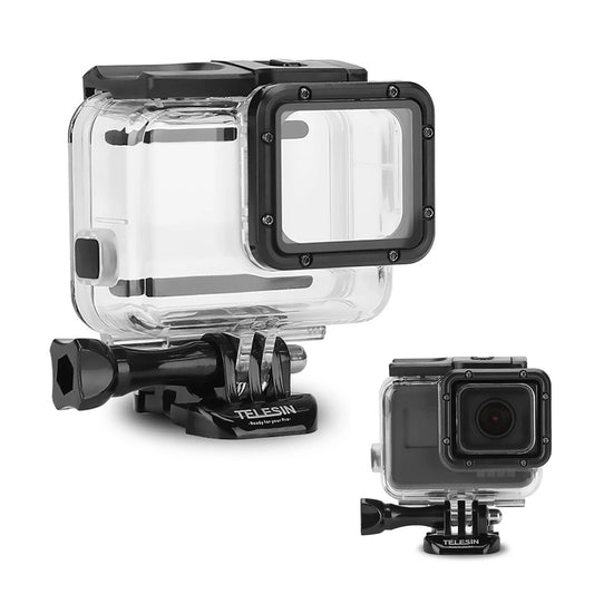 Uniqkart GP-WTP-504 45m Underwater Diving Shell Transparent Waterproof Camera Protective Housing Case for GoPro Hero 7 / 6 / 5