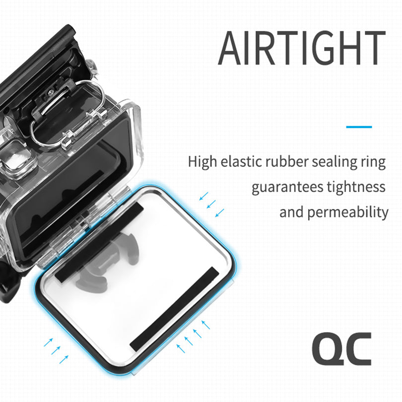 Uniqkart GP-WTP-504 45m Underwater Diving Shell Transparent Waterproof Camera Protective Housing Case for GoPro Hero 7 / 6 / 5
