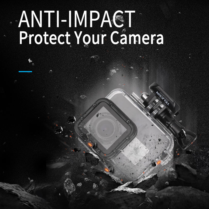 Uniqkart GP-WTP-504 45m Underwater Diving Shell Transparent Waterproof Camera Protective Housing Case for GoPro Hero 7 / 6 / 5