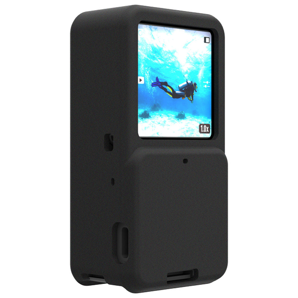 AGDY05 Shockproof Soft Silicone Case Camera Protective Sleeve Cover for DJI Action 2 - Blue