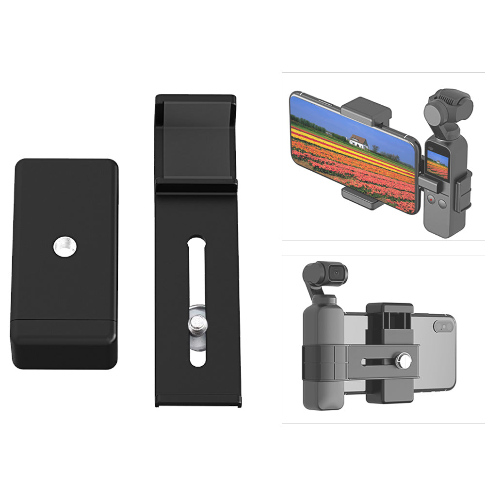 AGDY29 Desktop Tripod Mobile Phone Securing Clip Holder Extended Bracket for DJI Osmo Pocket/Pocket 2