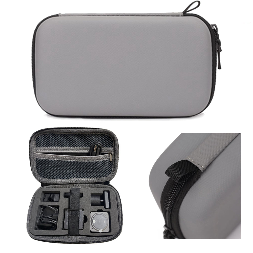 AGDY02 Waterproof Nylon Storage Case Portable Zipper Bag for DJI Action 2 Drone Accessories - Grey