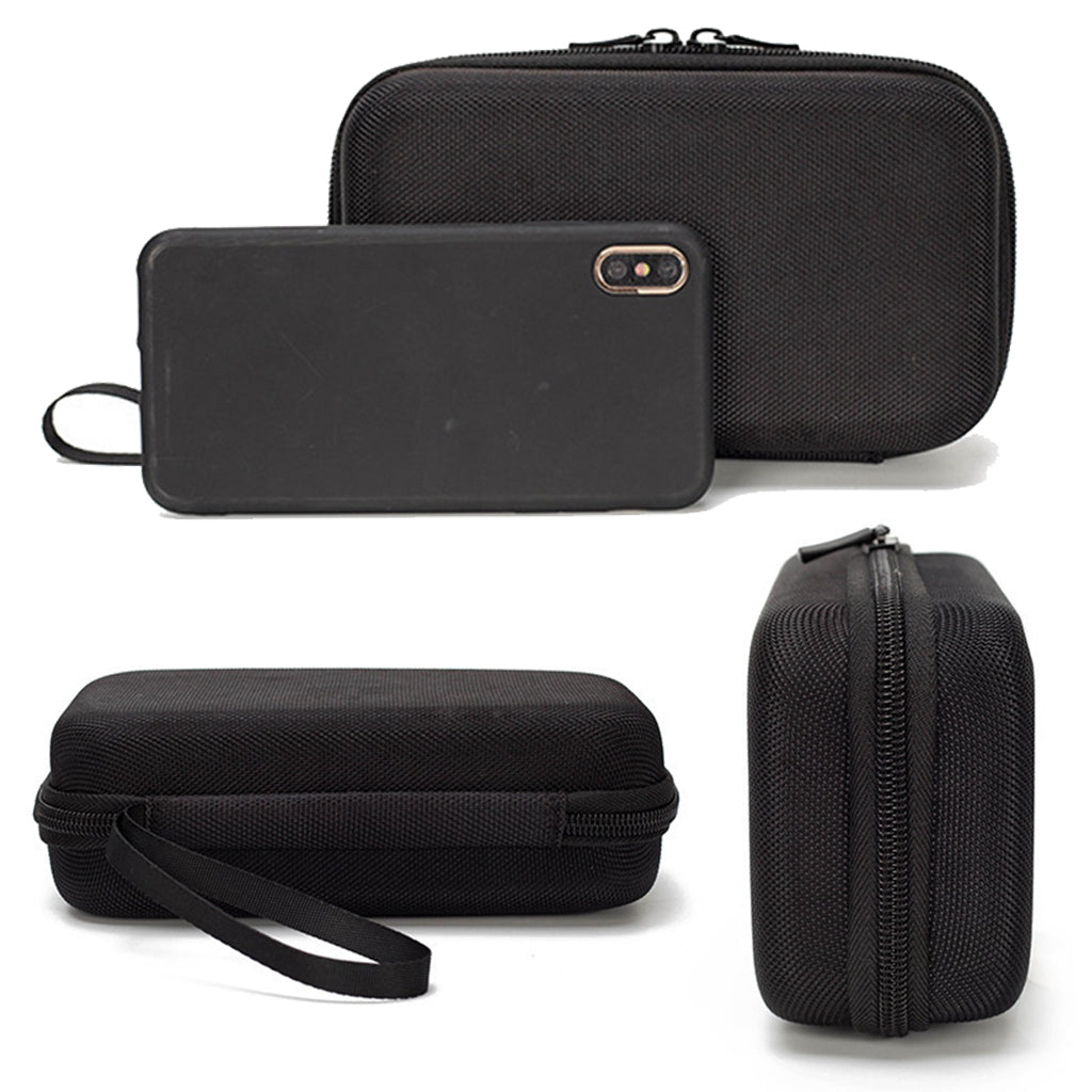 AGDY02 Waterproof Nylon Storage Case Portable Zipper Bag for DJI Action 2 Drone Accessories - Black