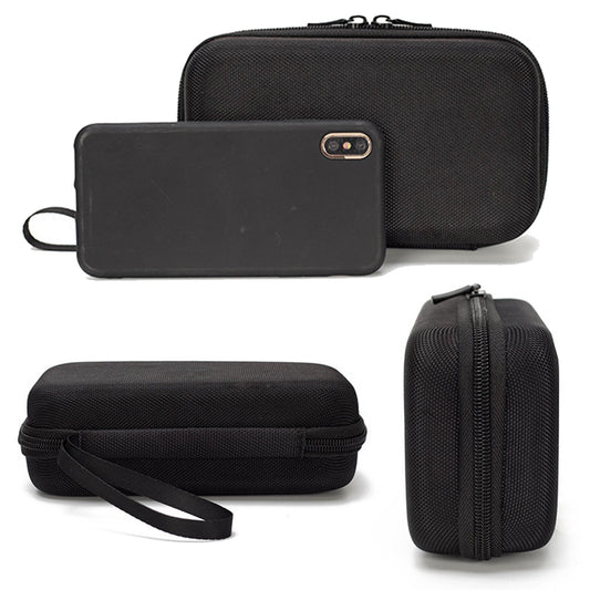 AGDY02 Waterproof Nylon Storage Case Portable Zipper Bag for DJI Action 2 Drone Accessories - Black