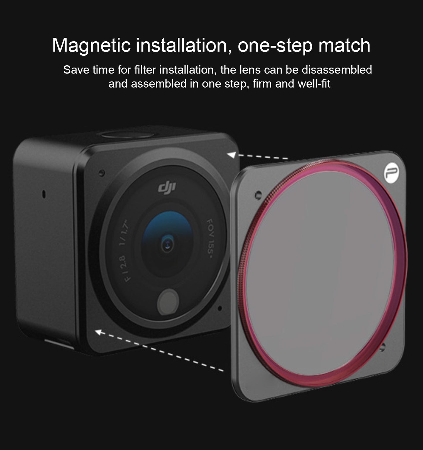 P-28A-010 Professional Optical Glass UV Protective Filter Camera Filter Accessories for DJI Action 2