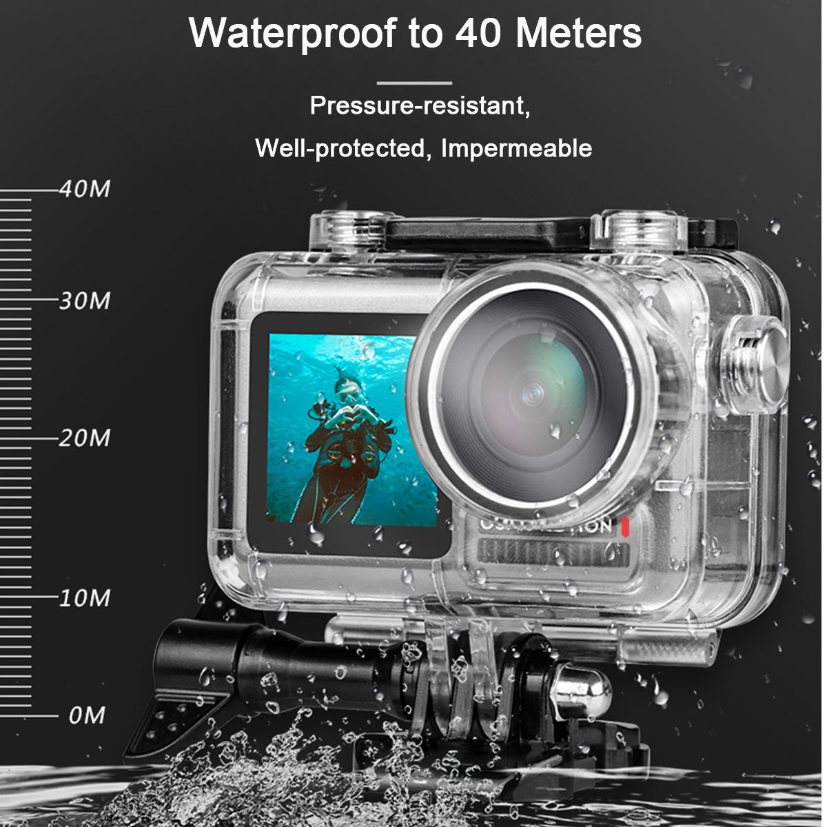 Waterproof Case Diving Protective Housing Shell Camera Accessories for DJI Osmo Action