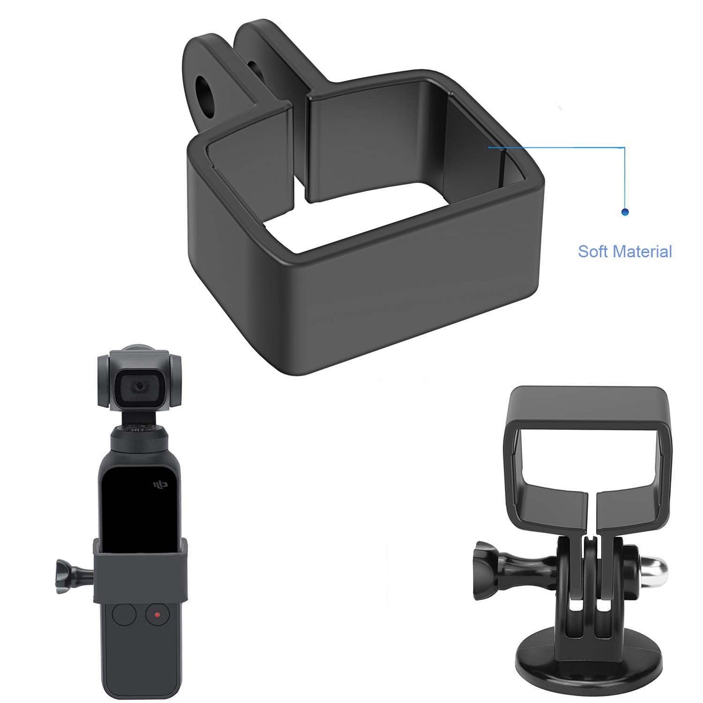 Camera Frame Bracket Holder Mount Stand with 1/4 Adapter and Screw for DJI Osmo Pocket/Pocket 2