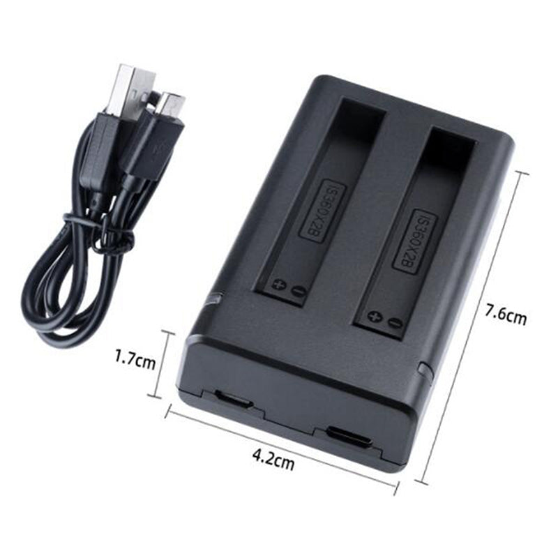 AI72 Small and Portable Camera Battery USB Charger Dual Slots 2.1A Charging Traveling Outdoor Camera Accessories for Insta360 ONE X2