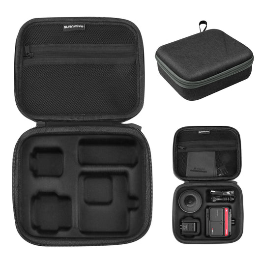 Uniqkart AI38 Practical Travel Portable Case Hard EVA and Oxford Cloth Storage Box for Insta360 One R Camera