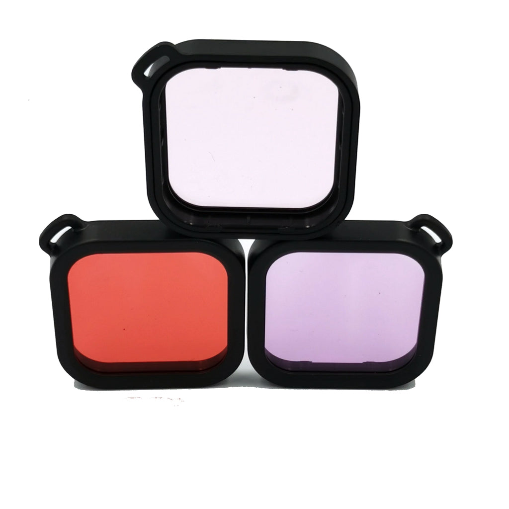 AI18 Waterproof Camera Lens Filter for Insta360 One R Waterproof Diving Case - Pink
