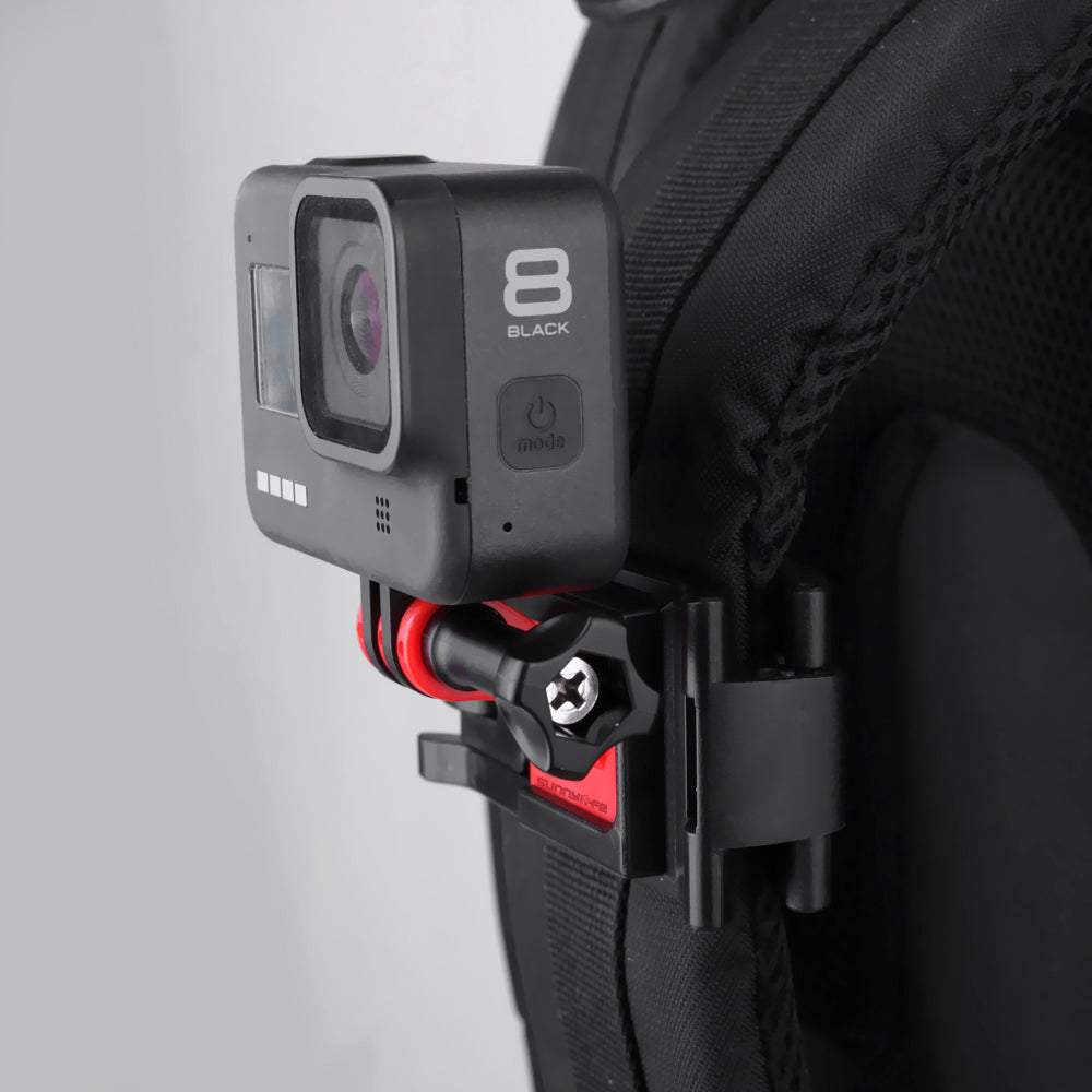 Uniqkart TY-Q9261 Sports Camera Backpack Clip Mount Adapter for DJI Action 2 / GoPro 10 / GoPro 9 / Insta360 One R