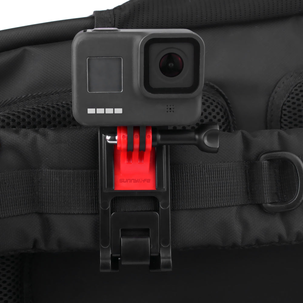 Uniqkart TY-Q9261 Sports Camera Backpack Clip Mount Adapter for DJI Action 2 / GoPro 10 / GoPro 9 / Insta360 One R