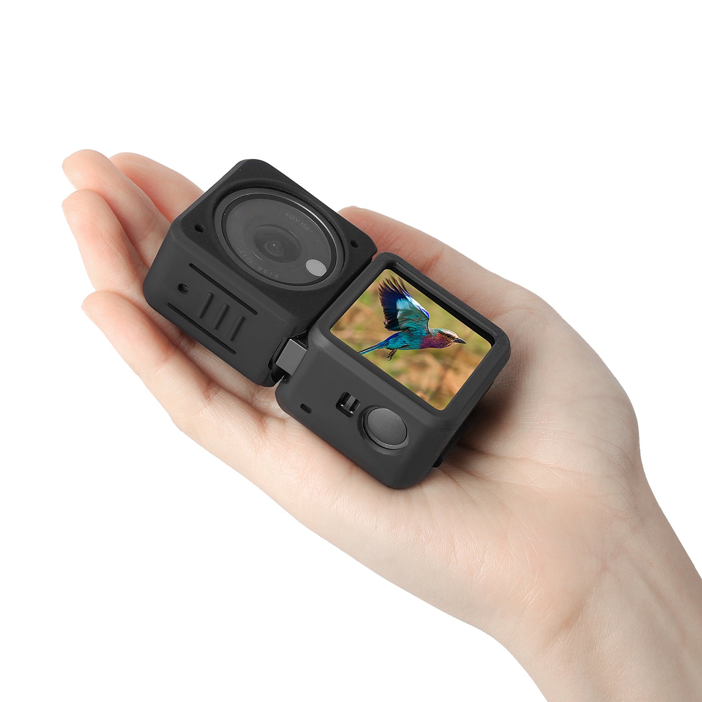 Uniqkart OA2-BHT345 Split-type Sports Camera Silicone Cover Shock-proof Protective Case for DJI Action 2 - Dual-screen Version