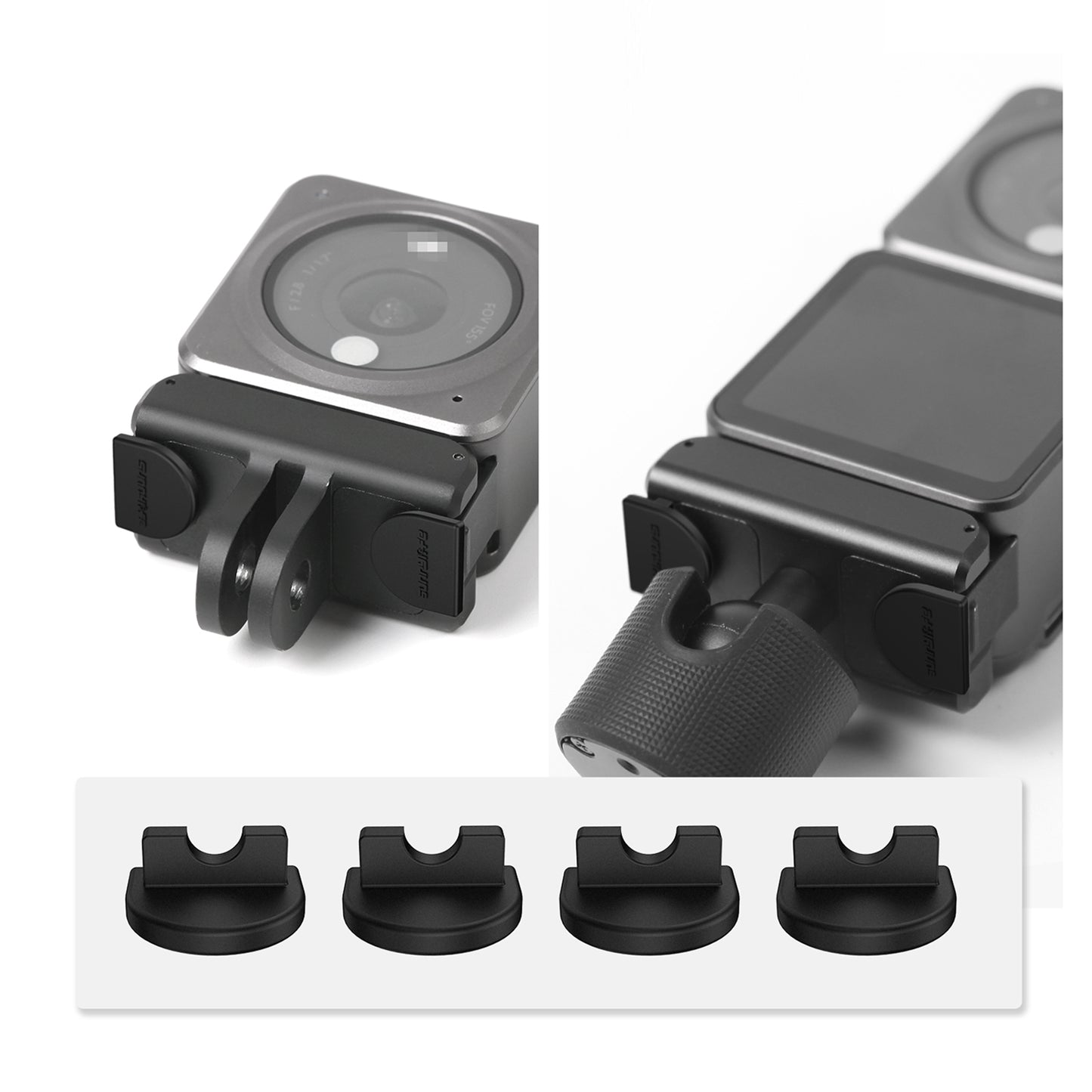Uniqkart OA2-DC339 4Pcs/Set Locking-Up Anti-release Silicone Plug Camera Accessory Anti-Dropping Buckle for DJI Action 2
