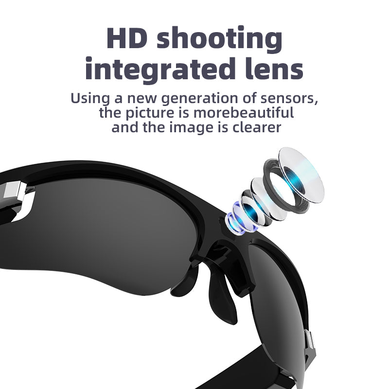 WS32 Multifunctional Smart Camera Glasses Support 256G TF Card Digital Glasses HD 1080P H.264 Video Glasses for Outdoor Riding