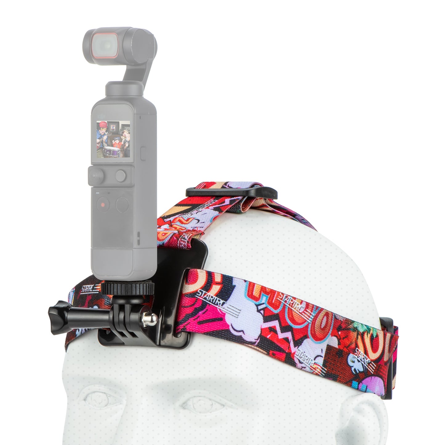 Uniqkart Phone Clip Holder Head Strap Camera Mount Holder Kit for OSMO/GoPro/DJI/Insta360 - Red