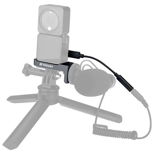 Uniqkart Aluminum Alloy Cold Shoe Extension Mount Adapter Aux Cable for DJI Action 2