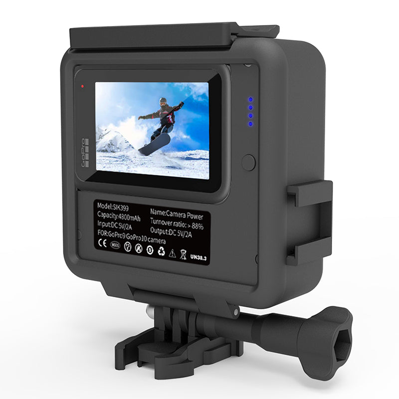 SHEINGKA Power Extended Battery Power Replacement Charger Stand with Frame for GoPro Hero 9
