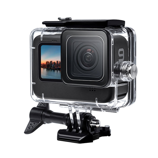 Uniqkart FLW362 for GoPro Hero 9/10 40m Underwater Camera Diving Shell Waterproof Housing Case with Metal Button