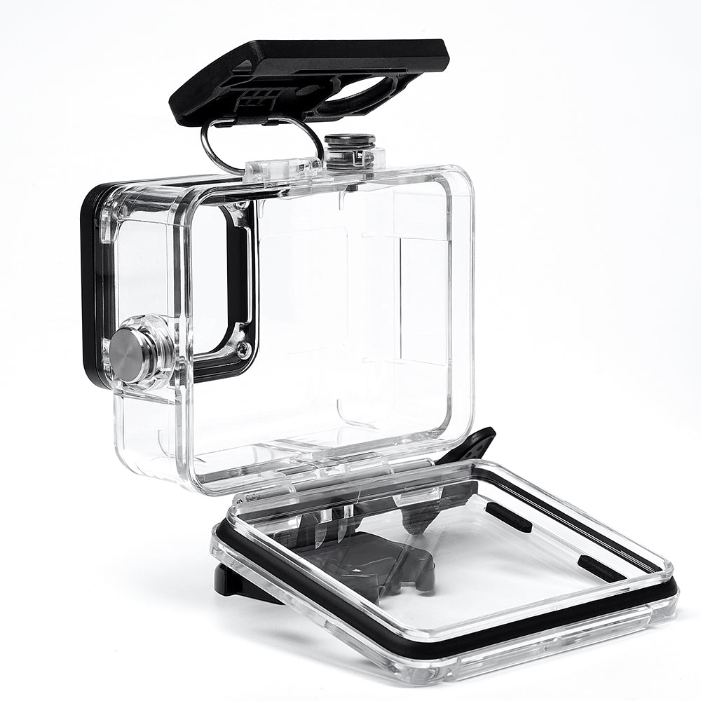 Uniqkart FLW362 for GoPro Hero 9/10 40m Underwater Camera Diving Shell Waterproof Housing Case with Metal Button