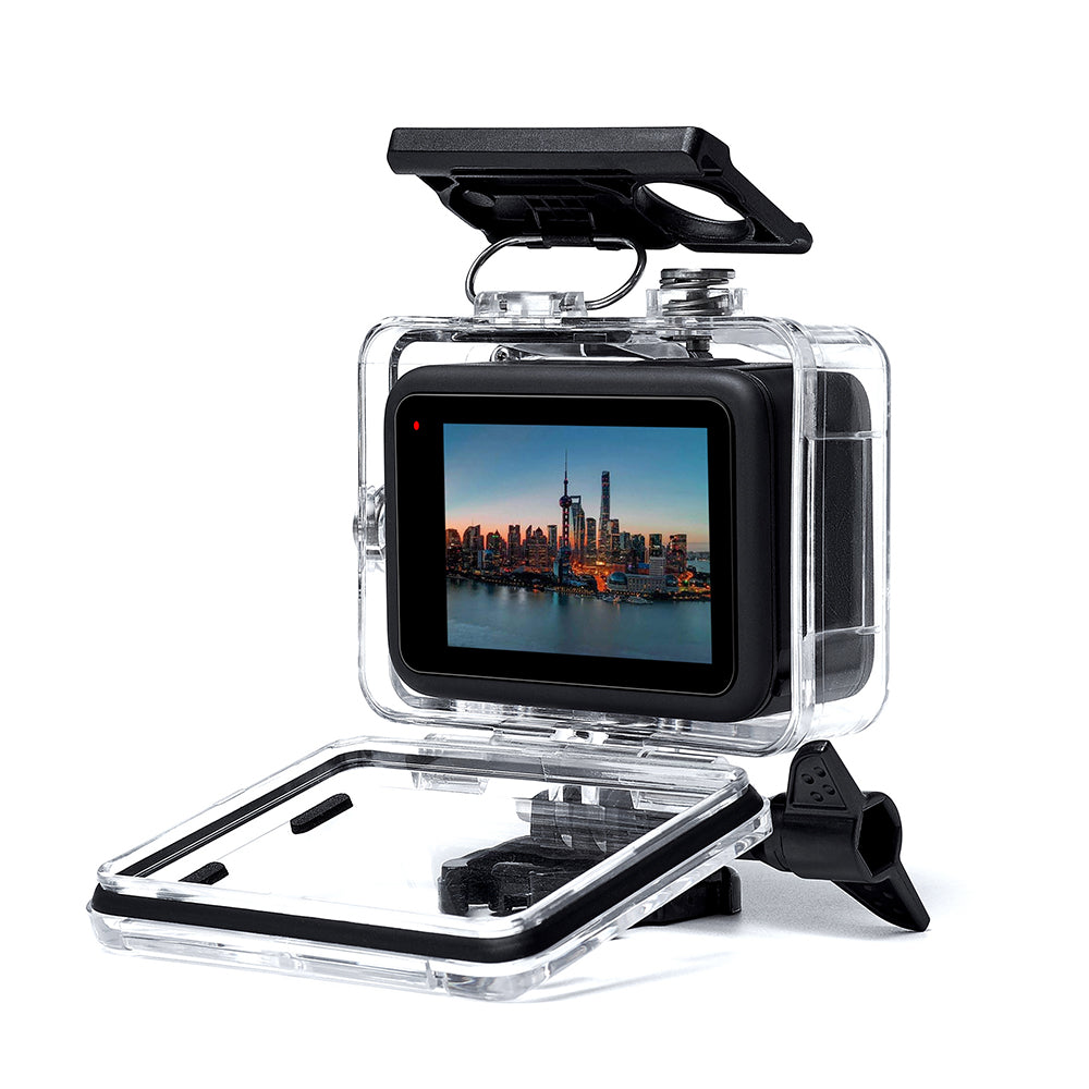 Uniqkart FLW362 for GoPro Hero 9/10 40m Underwater Camera Diving Shell Waterproof Housing Case with Metal Button
