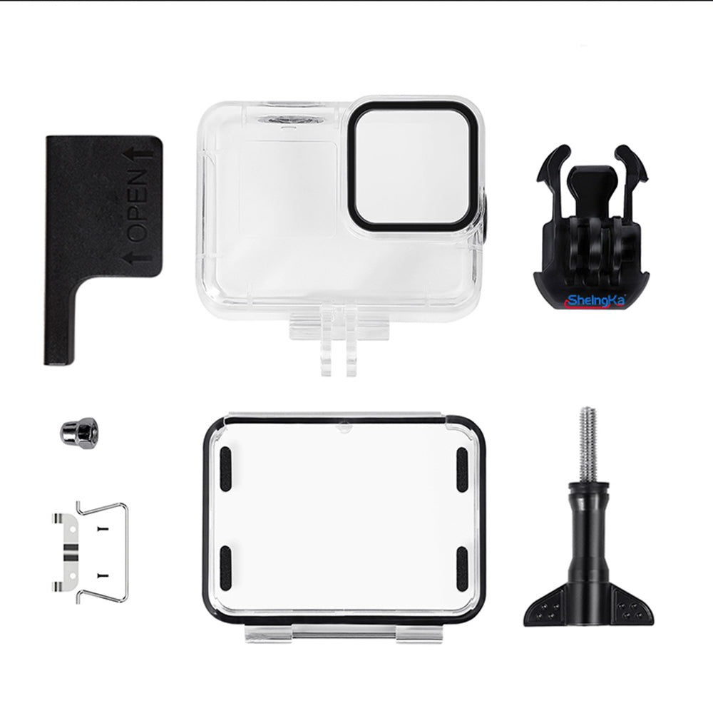 Uniqkart FLW368 for GoPro Hero 9/10 40m Underwater Camera Diving Case Waterproof Protective Shell