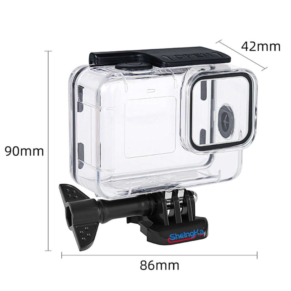 Uniqkart FLW368 for GoPro Hero 9/10 40m Underwater Camera Diving Case Waterproof Protective Shell
