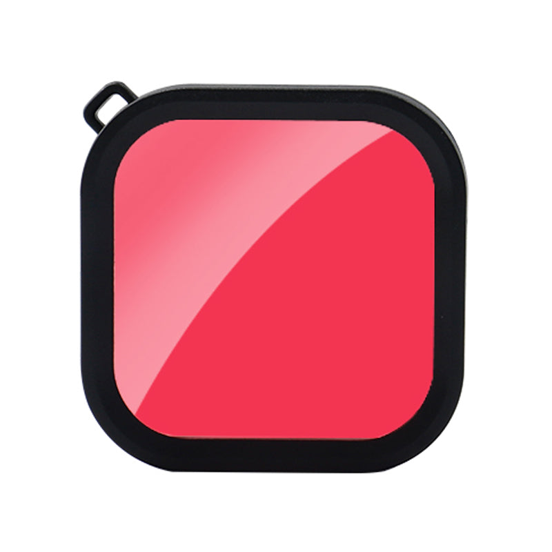 Uniqkart FLW297 for GoPro Hero 9/10 Action Camera Lens Filter Waterproof Diving Case Accessories - Red