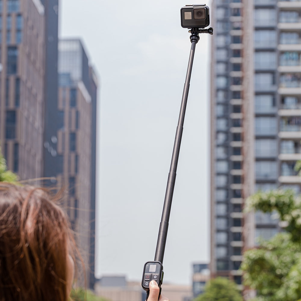 Uniqkart GP-MNP-90T For GoPro Hero 8/7/6 Action Camera Carbon Fiber Selfie Stick Extendable Tripod Mount Stand