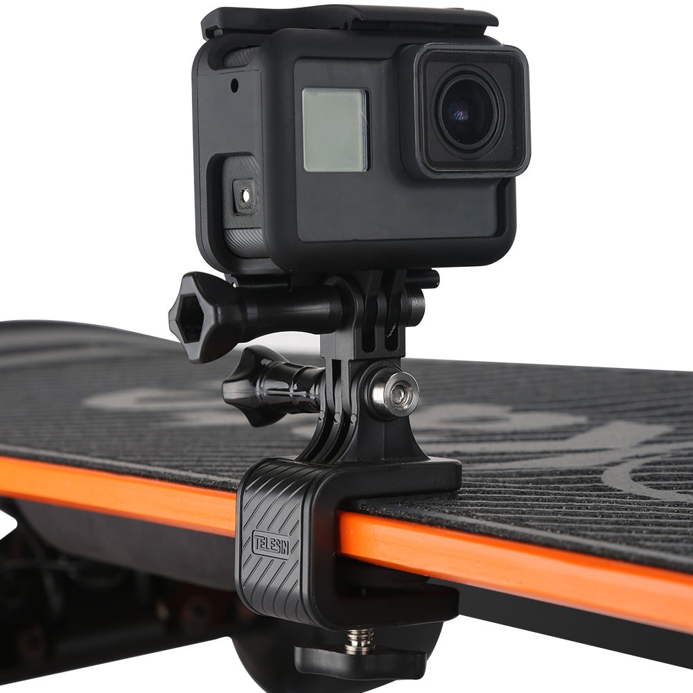 Uniqkart GP-HBM-HB6 For GoPro Hero 9 / 10 / 11 / DJI Osmo Action Skateboard Camera Holder Stand Clamp Mount Bracket