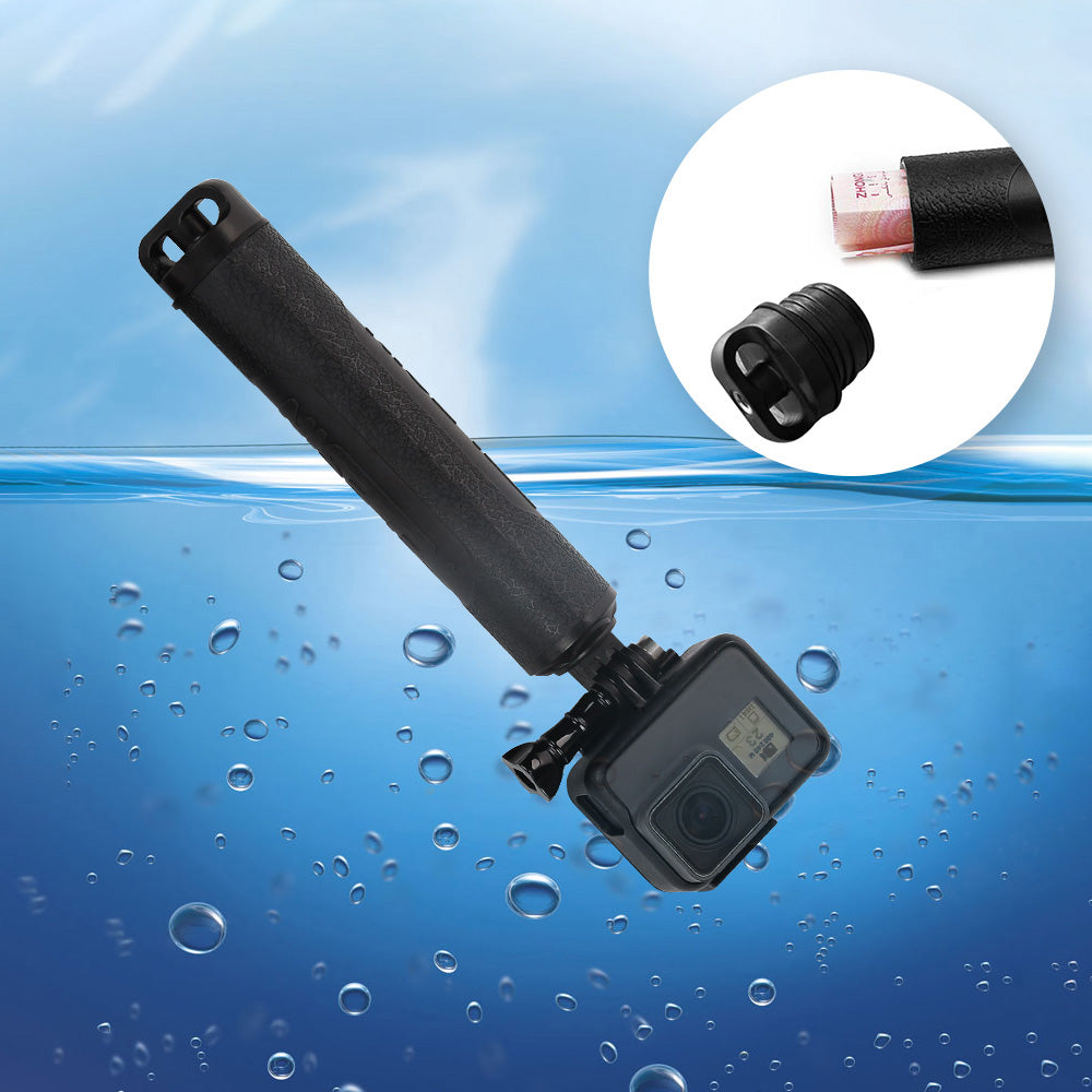 Uniqkart GP-MFW-300 For GoPro Action Camera Waterproof Selfie Stick Tripod Stand Floating 3-Way Grip Arm Monopod