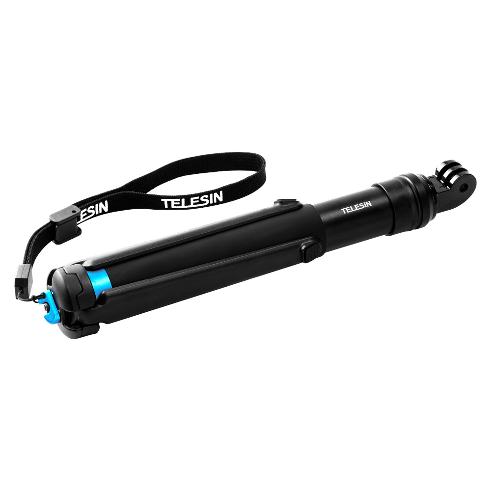 Uniqkart GP-MNP-090-S For GoPro Hero 8 Action Camera Aluminum Alloy Selfie Stick Extendable Handheld Telescope Pole Tripod Mount Stand